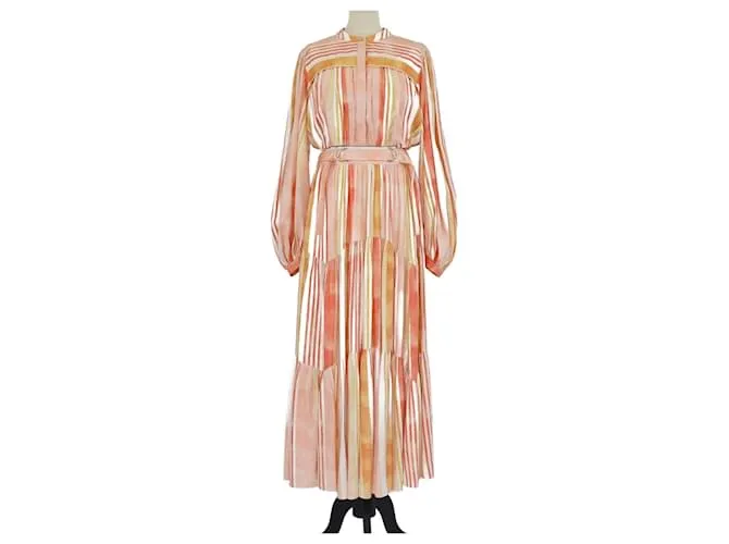 Autre Marque Set Top Corto Coupland a Righe Multicolori e Gonna Maxi Tunstall Acler Multicolore