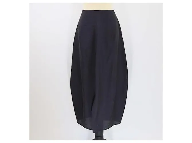 Totême Gonna maxi nera con spacco e tasche Toteme Nero