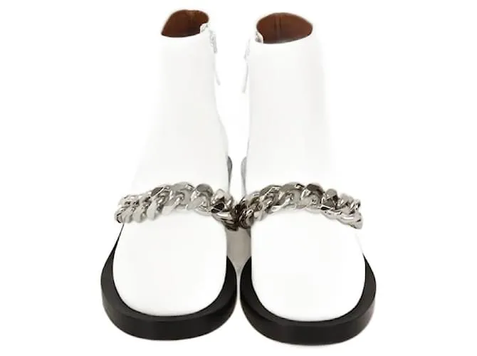 Stivaletti Laura con Catena Bianca Givenchy Bianco