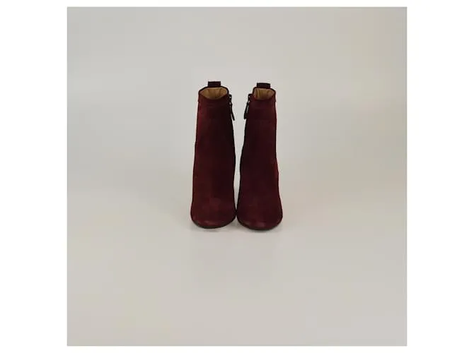 Stivaletti con zeppa bordeaux Balenciaga Bordò