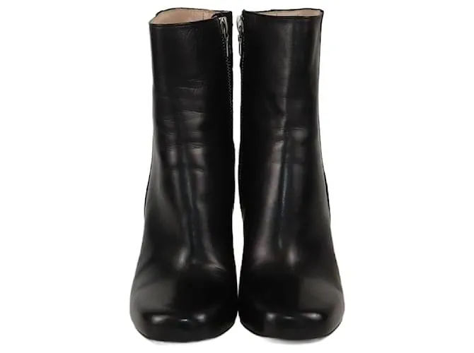 Stivaletti con tacco in cristallo nero Dries Van Noten