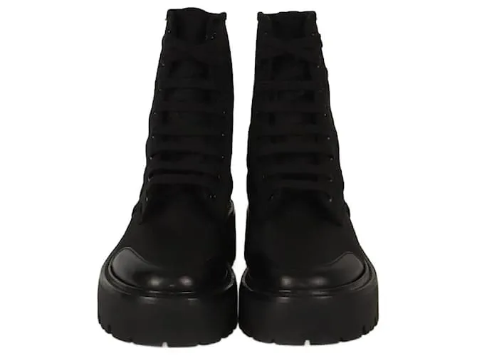 Céline Stivali neri voluminosi con lacci Celine Nero