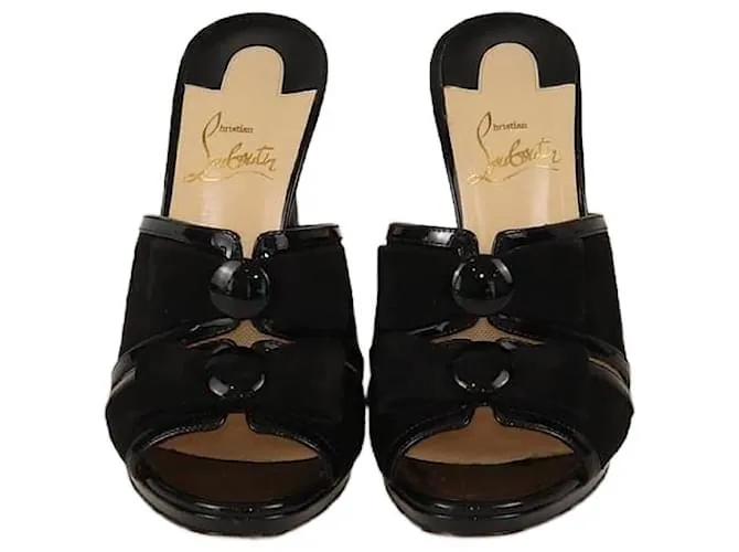 Mules Miss Daisy Nere con Fiocco Christian Louboutin Nero