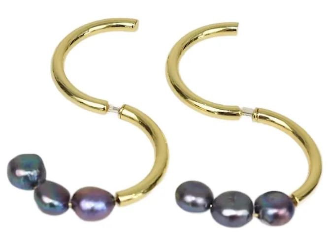 Orecchini Leonie in perle d'acqua dolce nere di Cult Gaia Nero