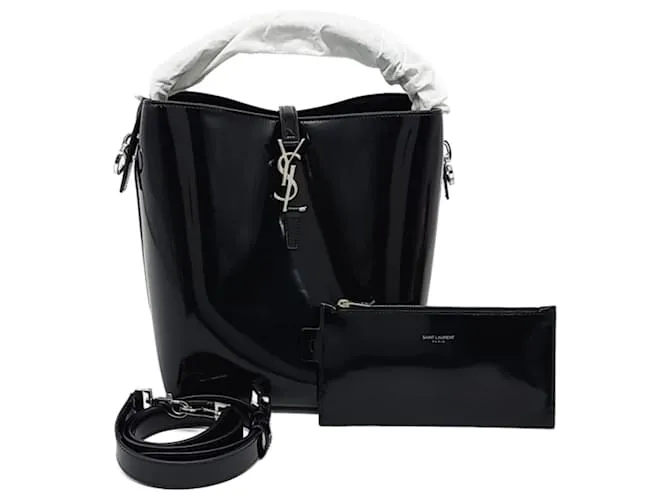 Borsa a secchiello Cassandra Le37 di Saint Laurent (742828) (10215225) Nero