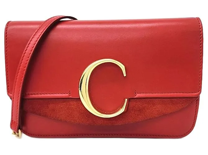 Borsa a tracolla Chloé C Chain (10213201) Rosso