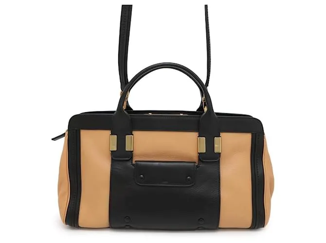 Borsa in pelle Chloé Alice Marrone Nero