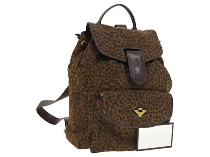 Autre Marque Zaino in Nylon Marrone Oro Auth bs27978 di BOTTEGA VENETA D'oro