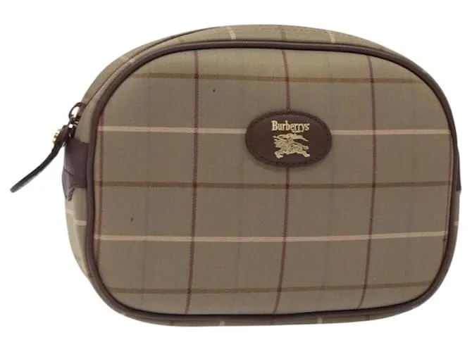 Autre Marque Pochette in tela Nova Check Burberrys Beige Oro Auth bs27402 D'oro