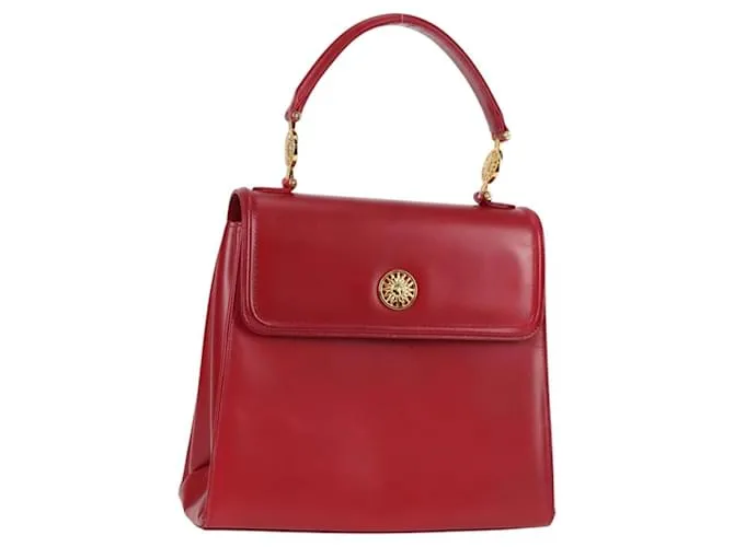 Borsa a mano VERSACE in pelle rossa e oro Auth ac3851V Rosso D'oro