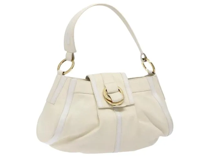 Bulgari Borsa a Spalla BVLGARI in Pelle Crema Oro Auth BA4015 D'oro Crudo