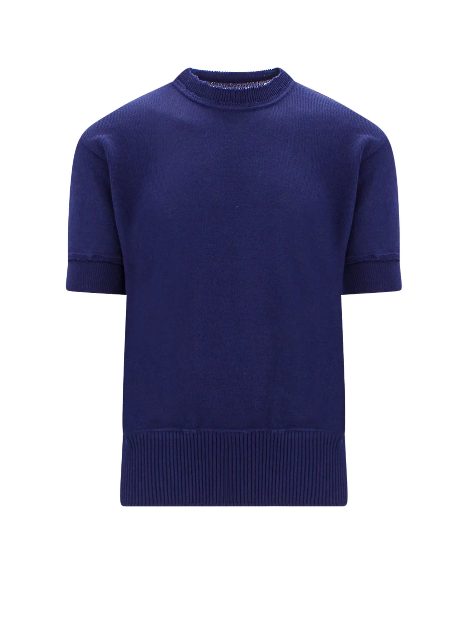 Wool Blend T-Shirt With Iconic Back Stitching