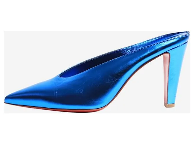 Christian Louboutin Tacchi metallici Blue Filketta - taglia EU 39 (UK 6)