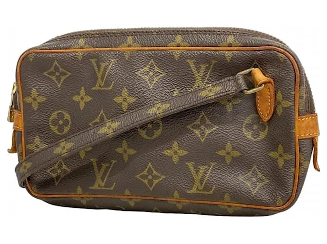 Borsa a Spalla Pochette Marly Monogramma Louis Vuitton Marrone