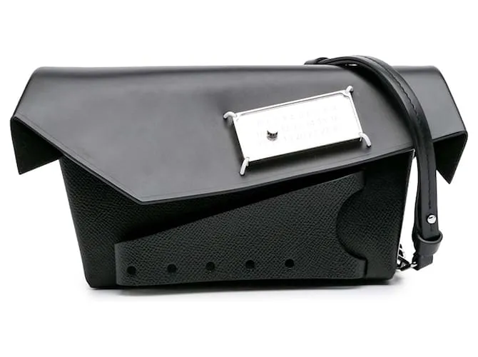 Maison Martin Margiela Borsa Classica Snatched Piccola in Pelle Nera di Maison Margiela Nero