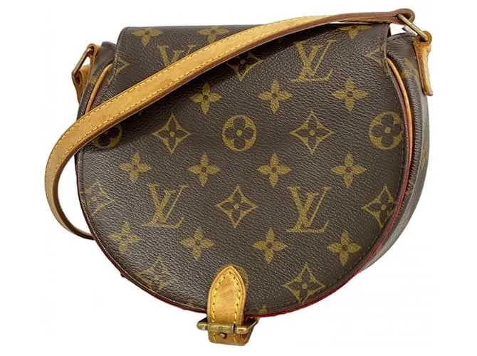 Borsa a Spalla Louis Vuitton Monogram Tan Blanc Marrone