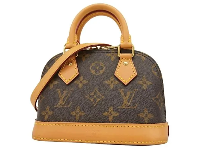 Borsa a mano Nano Alma Monogram Louis Vuitton Marrone