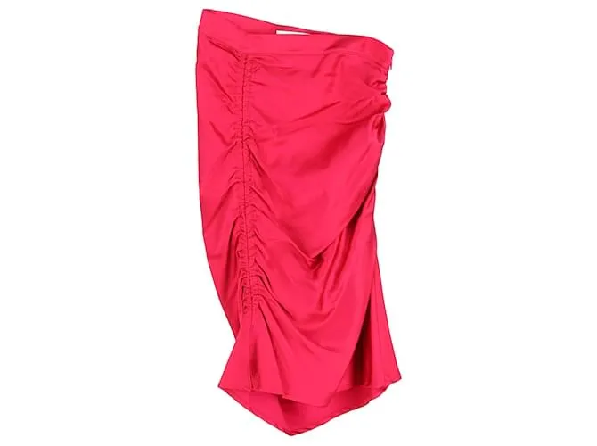 Gonna mini arricciata con cordino GCDS in viscosa rosa