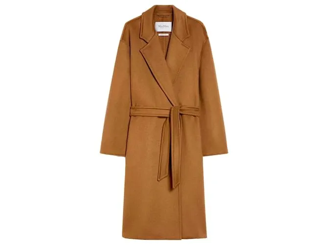 Cappotto Midi in Cashmere Melinda di Max Mara Giallo Cammello