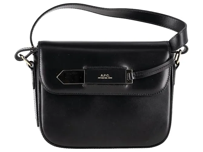 Apc Borsa Small Charlotte Smooth A.P.C. in pelle nera Nero