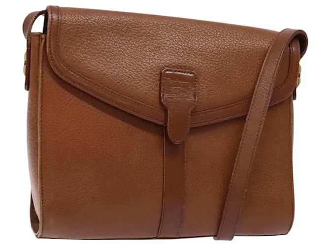 Autre Marque Borsa a Spalla Burberrys in Pelle Marrone Oro Auth BA4255 D'oro