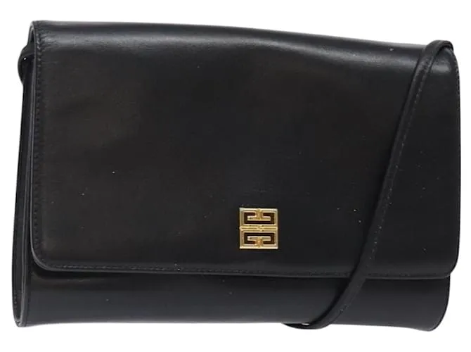 Borsa a Spalla GIVENCHY in Pelle Nera e Oro Auth bs28141 Nero D'oro