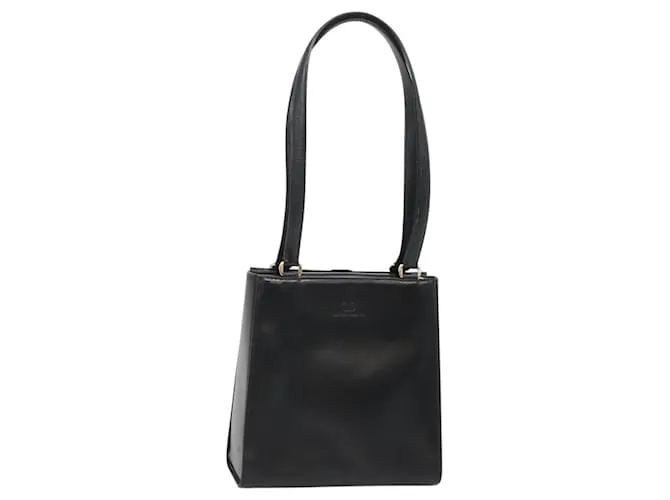 Borsa a Spalla in Pelle Nera e Oro Auth BA4048 di VALENTINO Nero D'oro