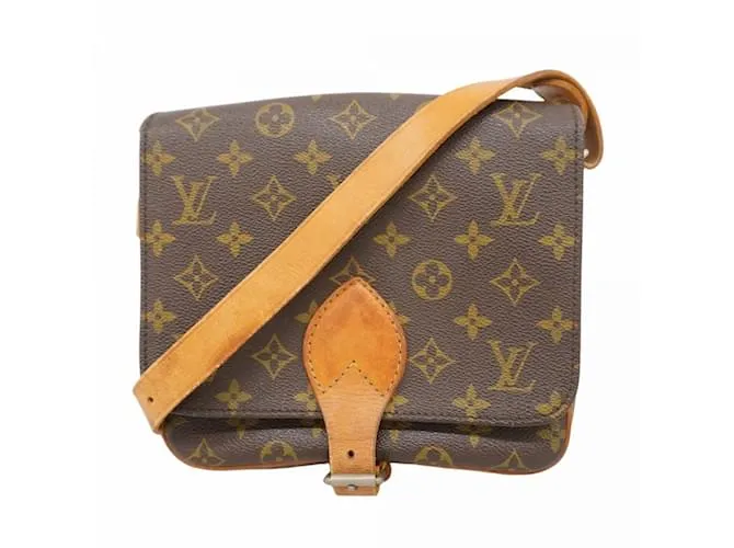 Borsa a Spalla Cartouchiere MM Monogram Louis Vuitton Marrone