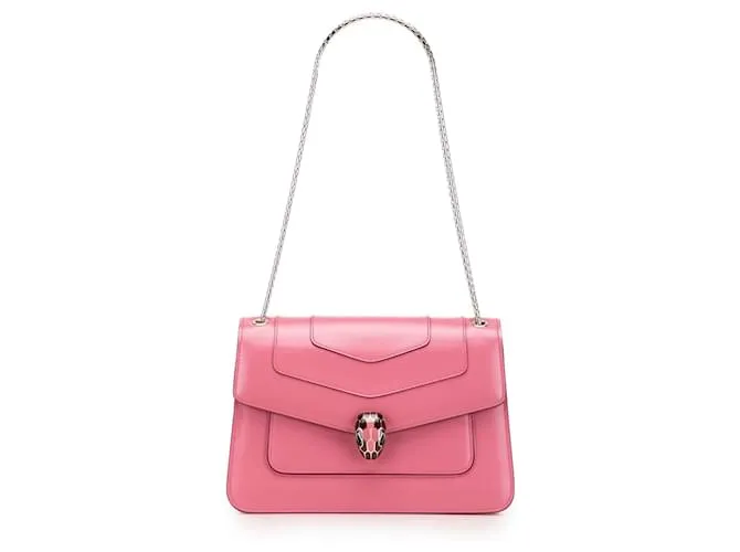 Bulgari Bvlgari Borsa in Pelle Rosa Serpenti Forever a Spalla
