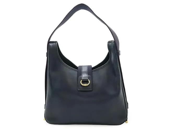 Borsa a spalla 2 in 1 in vitello box di Hermès Blu