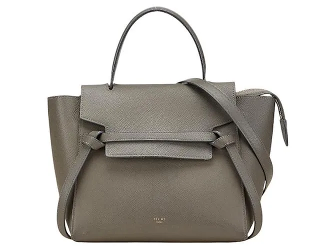 Céline Borsa a cintura in pelle Celine, borsa 2 in 1 Grigio