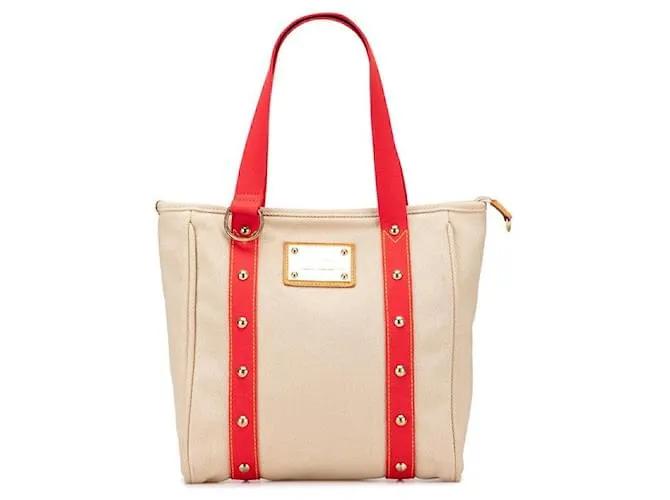 Borsa 2 in 1 Antigua Cabas MM in tela Louis Vuitton Rosso