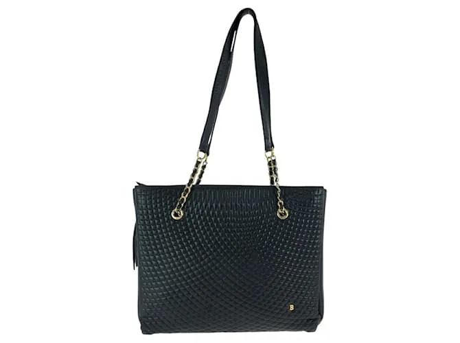 Borsa Tote in Pelle Trapuntata Bally con Catena 2 in 1 Nero