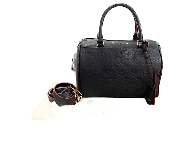 Borsa 2 in 1 Louis Vuitton Speedy Bandoulière Monogram Empreinte Blu