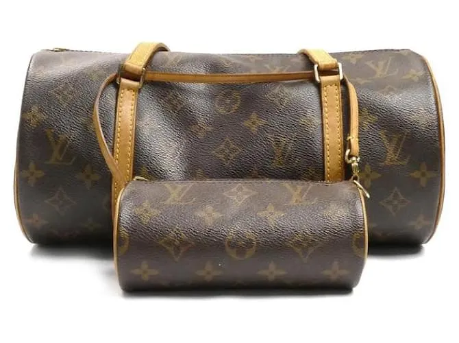 Borsa a mano Papillon 30 Monogram Louis Vuitton Marrone