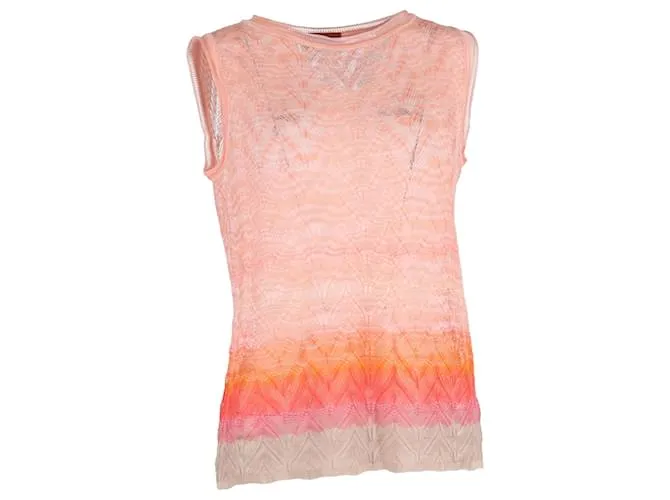 Top Missoni Chevron in rayon multicolore