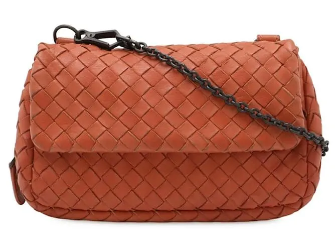 Borsa 2 in 1 in pelle Intrecciato di Bottega Veneta Arancione