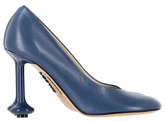 Loewe Toy Pumps in Pelle Blu