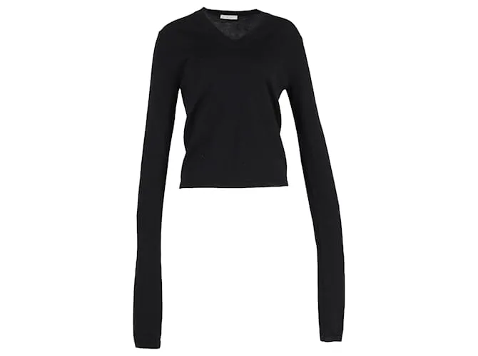 Il top Pelayo di The Row in lana vergine nera Nero