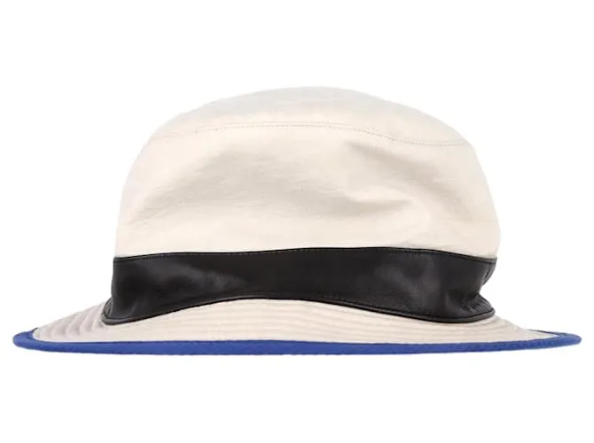 Trim Cappello bucket Hermès in cotone bianco