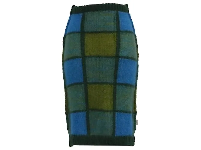 Gonna in misto mohair Marni Kiwi in lana vergine multicolore