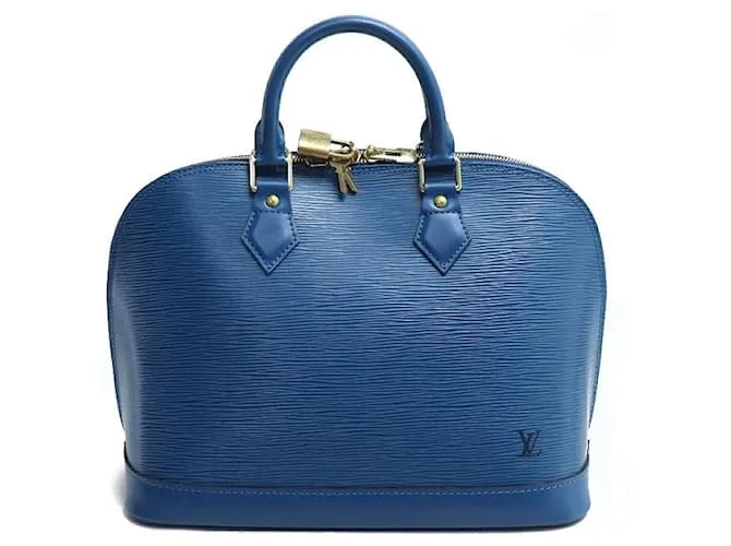 Borsa a mano Alma Epi Louis Vuitton Blu