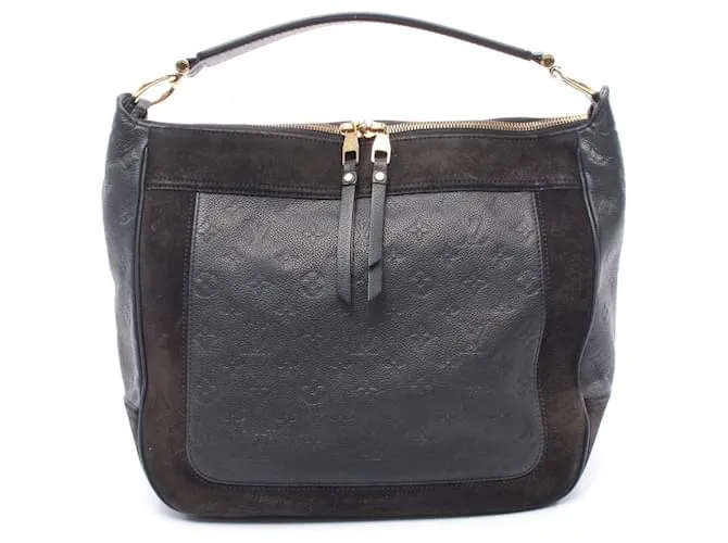 Borsa a Spalla Odéon MM Monogram Empreinte Louis Vuitton Blu