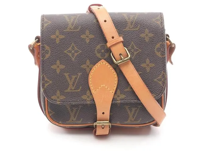 Borsa a Spalla Cartouchiere PM Monogram Louis Vuitton Marrone