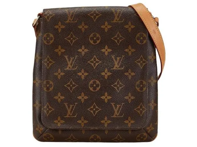 Borsa a Spalla Musette Salsa Monogram Louis Vuitton Metallico Bronzo