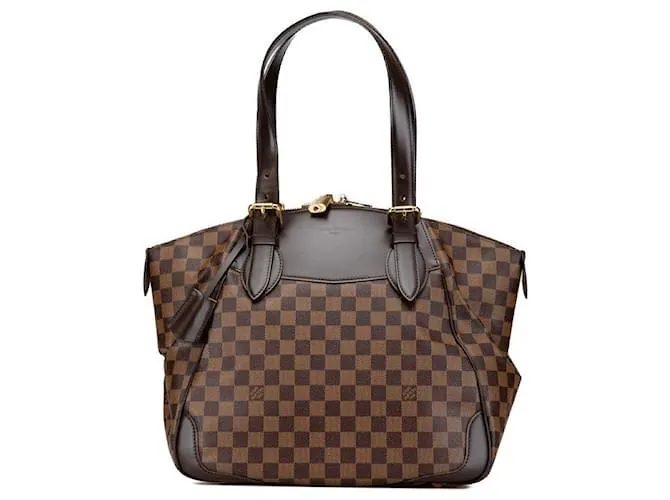 Borsa a Spalla Damier Verona GM di Louis Vuitton Marrone