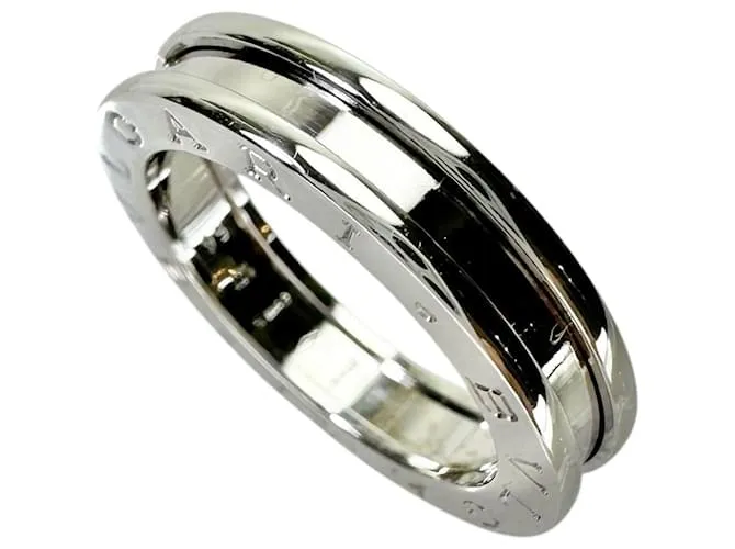 Bulgari Anello BVLGARI B-ZERO1 Au750 Taglia 16 Argento Metallico