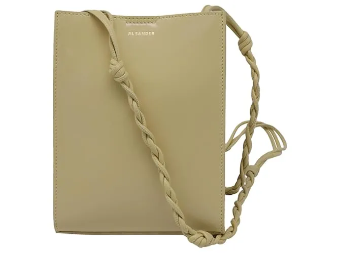 Borsa a tracolla Small Tangle in pelle di vitello gialla Jil Sander Giallo
