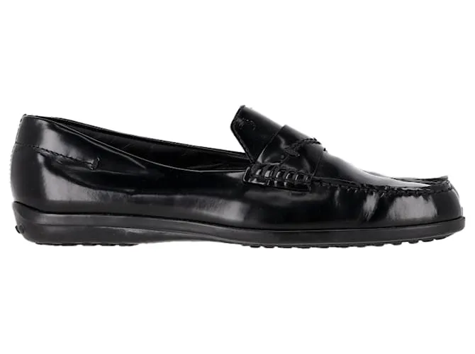 Mocassini Slip-On Tod's in Pelle Nera Nero