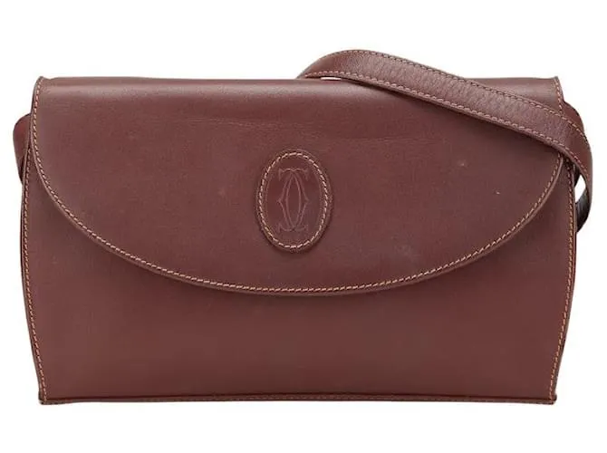Borsa a spalla in pelle Must Line di Cartier Marrone